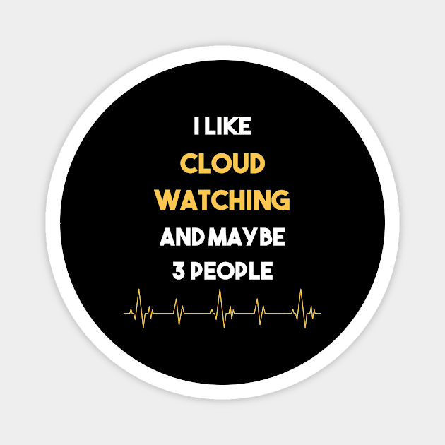 I Like 3 People And Cloud watching Magnet by Hanh Tay